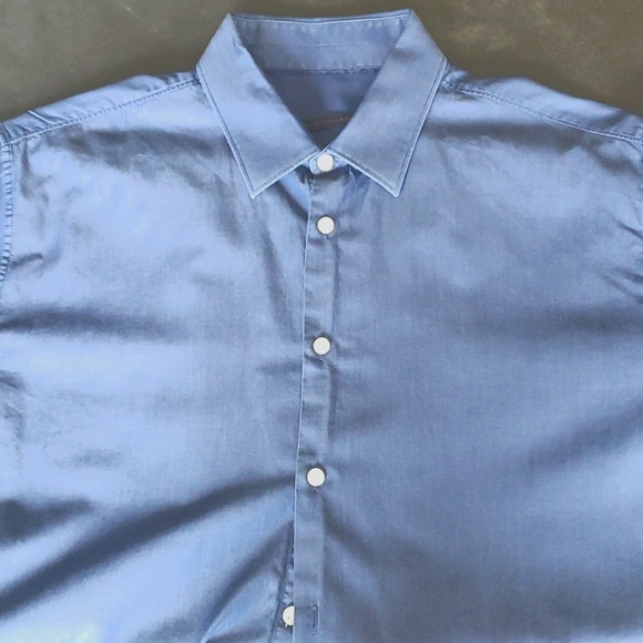 Elie Tahari blue collard shirt - Picture 1 of 3